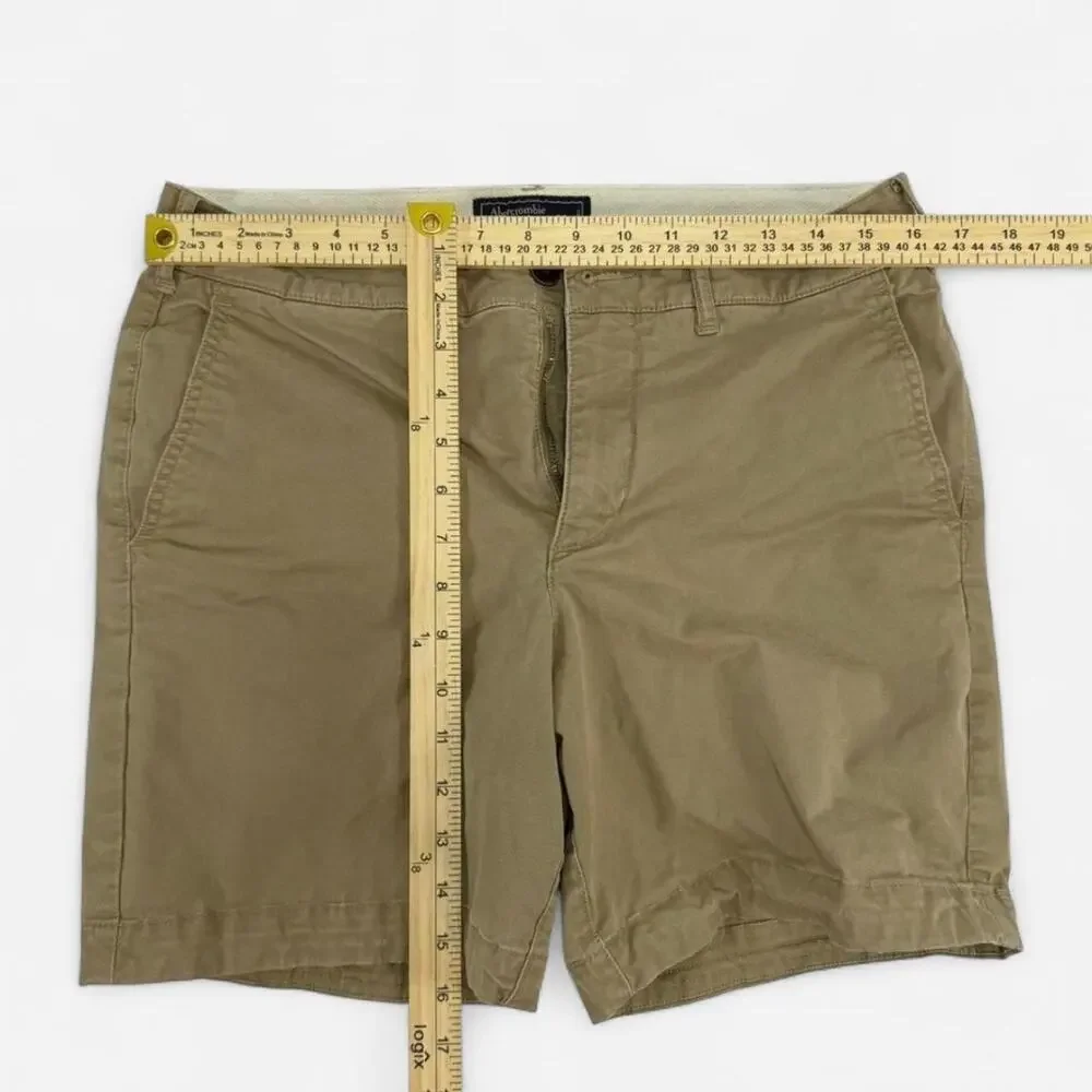 Abercrombie & Fitch Khaki Chino Shorts Men’s 30 Stretch Casual Preppy